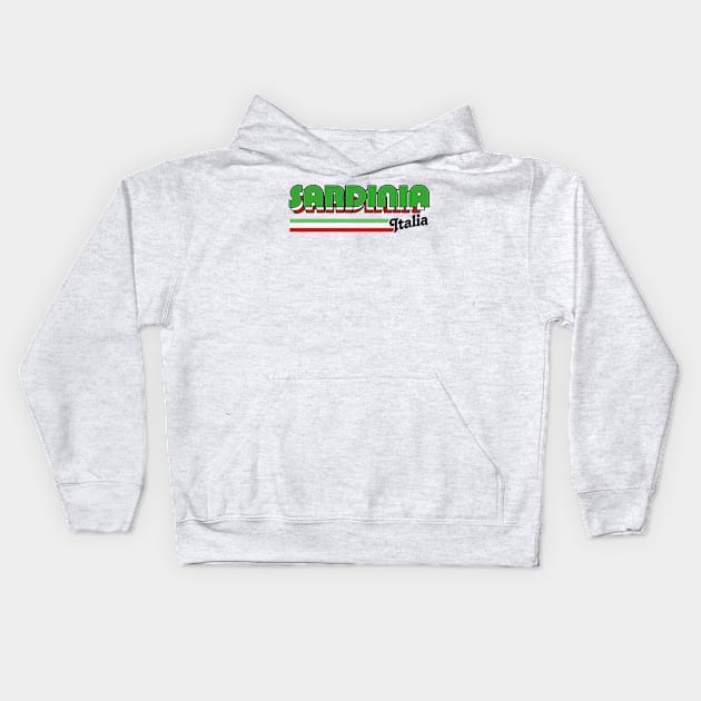 Sardinia // Original Retro Italia Region Design Kids Hoodie by DankFutura